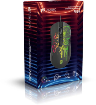 Мышь Оклик 702G черный оптическая (3600dpi) USB для ноутбука (4but) - купить недорого с доставкой в интернет-магазине