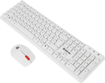 Клавиатура + мышь Defender Milan C-992 клав:белый мышь:белый/красный USB беспроводная Multimedia (45994) - купить недорого с доставкой в интернет-магазине