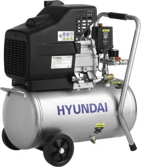 Компрессор поршневой Hyundai HYC 23224LMS масляный 130л/мин 24л 1500Вт серебристый/черный - купить недорого с доставкой в интернет-магазине