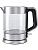 Чайник электрический Kitfort КТ-617 1.5л. 2200Вт серебристый/черный корпус: стекло/металл