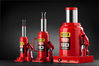 Домкрат Stayer Red Force 43160-4_z01 бутылочный гидравлический красный - купить недорого с доставкой в интернет-магазине