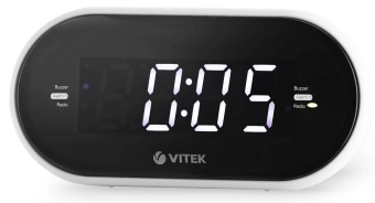 Радиобудильник Vitek VT-6602 черный LCD часы:цифровые AM/FM - купить недорого с доставкой в интернет-магазине
