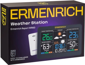 Термогигрометр Ermenrich Report WR60 портативный черный (86037) - купить недорого с доставкой в интернет-магазине