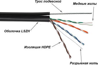 Кабель информационный Lanmaster TWT-5EUTP-UNV-TR кат.5E UTP 4 пары 24AWG LSZH универсальный 305м черный - купить недорого с доставкой в интернет-магазине