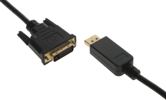 Кабель аудио-видео Buro 1.1v DisplayPort (m)/DVI-D (Dual Link) (m) 2м. позолоч.конт. черный (BHP DPP_DVI-2) - купить недорого с доставкой в интернет-магазине