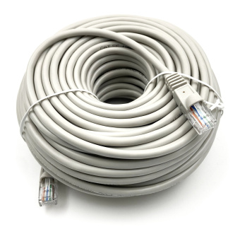 Патч-корд Buro UTP-5E-25M-G UTP 4 пары cat.5E CCA molded 25м серый RJ-45 (m)-RJ-45 (m) - купить недорого с доставкой в интернет-магазине