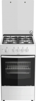 Плита Газовая Darina ABA 3007 W белый (стеклянная крышка) реш.чугун - купить недорого с доставкой в интернет-магазине