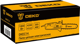 Электрическая цепная пила Deko DKEC14 1800Вт дл.шины:14" (35cm) (065-1214) - купить недорого с доставкой в интернет-магазине