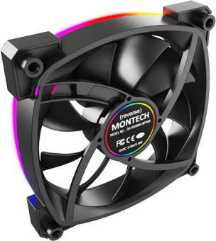 Вентилятор для корпуса Montech RX120 Reverse ARGB 120х120x25 черный 4-pin 27дБ (RX120 PWM BLACK) Ret - купить недорого с доставкой в интернет-магазине
