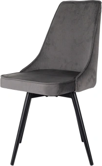 Стул для дома Бюрократ CH-K4_SP_2 с повор.мех. комплект 2шт т.серый Holland 18 металл черный на ножках (CH-K4_1/SP/HL18_2) - купить недорого с доставкой в интернет-магазине