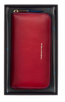 Кошелек женский Piquadro Blue Square PD1515B2R/R красный натур.кожа - купить недорого с доставкой в интернет-магазине