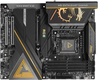 Материнская плата MSI MEG Z890 ACE  Soc-1851 Intel Z890 4xDDR5 ATX AC`97 8ch(7.1) 10Gigabit RAID+HDMI - купить недорого с доставкой в интернет-магазине
