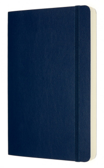 Блокнот Moleskine CLASSIC SOFT EXPENDED QP618EXPB20 Large 130х210мм 400стр. нелинованный мягкая обложка синий сапфир - купить недорого с доставкой в интернет-магазине