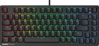 Клавиатура A4Tech MS76 механическая черный USB Multimedia for gamer LED кабель 1.8м - купить недорого с доставкой в интернет-магазине