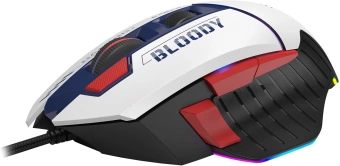Мышь A4Tech Bloody W95 Max Sports синий/белый оптическая 12000dpi USB 10but (W95 MAX SPORTS NAVY) - купить недорого с доставкой в интернет-магазине