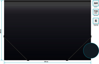 Портфель Бюрократ -BPR6BLCK 6 отдел. A4 пластик 0.7мм черный - купить недорого с доставкой в интернет-магазине