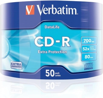 Диск CD-R Verbatim 700Mb 52x bulk (50шт) (43787) - купить недорого с доставкой в интернет-магазине