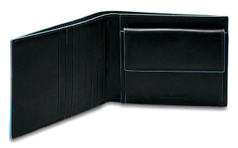Кошелек мужской Piquadro Blue Square PU1239B2R/N черный натур.кожа - купить недорого с доставкой в интернет-магазине