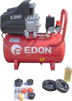 Компрессор поршневой Edon 39778 масляный 207л/мин 50л 1800Вт красный - купить недорого с доставкой в интернет-магазине