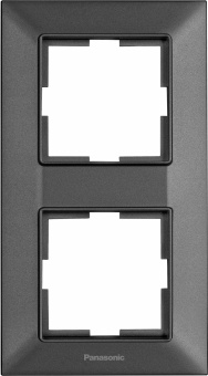 Рамка Panasonic Arkedia Slim WNTF08122DG-RU 2x вертикальный монтаж пластик дымчатый (упак.:1шт) - купить недорого с доставкой в интернет-магазине