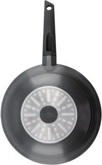 Сковорода ВОК (WOK) Rondell Kontur RDA-1489 круглая 28см покрытие: Xylan Plus ручка несъемная (с крышкой) графитовый - купить недорого с доставкой в интернет-магазине
