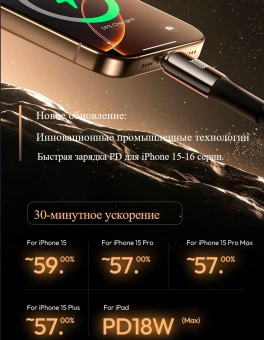 Кабель Romoss CB303A 1746962 USB (m)-USB Type-C (m) 2м черный - купить недорого с доставкой в интернет-магазине