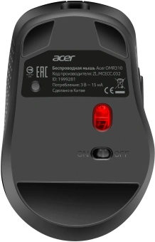 Мышь Acer OMR310 черный оптическая 1600dpi беспров. BT/Radio USB (ZL.MCECC.031) - купить недорого с доставкой в интернет-магазине