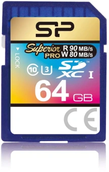 Флеш карта SDXC 64GB Silicon Power SP064GBSDXCU3V10 Superior Pro w/o adapter - купить недорого с доставкой в интернет-магазине