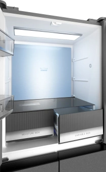Холодильник Weissgauff WCD 450 Bru Steel Glass NoFrost Inverter 3-хкамерн. сталь инвертер - купить недорого с доставкой в интернет-магазине