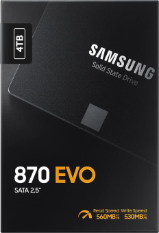 Накопитель SSD Samsung SATA-III 4TB MZ-77E4T0B/EU 870 EVO 2.5" - купить недорого с доставкой в интернет-магазине