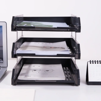 Лоток горизонтальный Deli E9209 для бумаг 268х336х118мм ассорти - купить недорого с доставкой в интернет-магазине