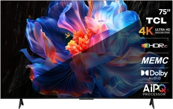 Телевизор LED TCL 75" 75P6K черный 4K Ultra HD 60Hz DVB-T DVB-T2 DVB-C DVB-S DVB-S2 USB WiFi Smart TV - купить недорого с доставкой в интернет-магазине