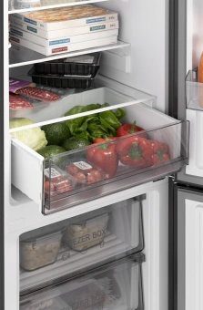 Холодильник Weissgauff WRK 185 Total NoFrost Inverter Black Inox 2-хкамерн. черная сталь инвертер - купить недорого с доставкой в интернет-магазине