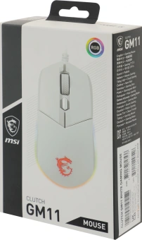 Мышь MSI Clutch GM11 белый оптическая 5000dpi USB 5but (S12-0401970-CLA) - купить недорого с доставкой в интернет-магазине