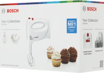 Миксер ручной Bosch MFQP1000 300Вт белый - купить недорого с доставкой в интернет-магазине