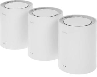 Бесшовный Mesh роутер Cudy M3000 (M3000(3-PACK) WHITE) AX3000 100/1000/2500BASE-T белый (упак.:3шт) - купить недорого с доставкой в интернет-магазине