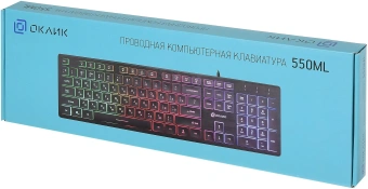 Клавиатура Оклик 550ML черный USB slim Multimedia LED (1061617) - цена, купить или заказать с доставкой в интернет-магазине Клавиатура Оклик 550ML черный USB slim Multimedia LED (1061617) - купить недорого с доставкой в интернет-магазине