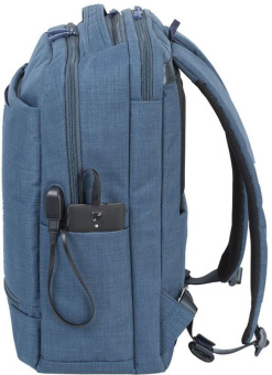 Рюкзак для ноутбука 17.3" Riva 8365 синий полиэстер женский дизайн (8365 BLUE) - купить недорого с доставкой в интернет-магазине