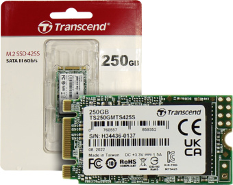 Накопитель SSD Transcend SATA III 250GB TS250GMTS425S 425S M.2 2242 0.3 DWPD - купить недорого с доставкой в интернет-магазине