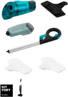 Пылесос паровой Kitfort КТ-535-1 1600Вт черный - купить недорого с доставкой в интернет-магазине