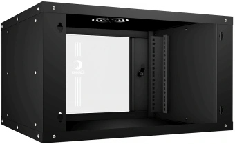 Шкаф коммутационный Cabeus (WSC-05D-6U55/45-BK) настенный 6U 550x450мм пер.дв.стекл 30кг черный 390мм 220град. 320мм IP20 сталь - купить недорого с доставкой в интернет-магазине