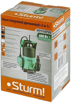 Насос дренажный Sturm! WP9760PVU 600Вт 13000л/час - купить недорого с доставкой в интернет-магазине