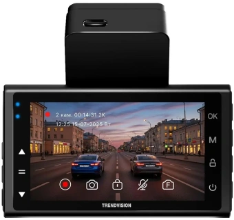 Видеорегистратор TrendVision Online Air 4G черный 1080x1920 1080p 160гр. GPS Allwinner V853 - купить недорого с доставкой в интернет-магазине