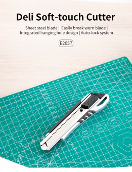 Нож канцелярский Deli E2057 шир.лез.18мм сталь серый/черный блистер - цена, купить или заказать с доставкой в интернет-магазине Нож канцелярский Deli E2057 шир.лез.18мм сталь серый/черный блистер - купить недорого с доставкой в интернет-магазине