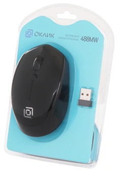 Мышь Оклик 488MW черный оптическая 1600dpi беспров. USB для ноутбука 4but (1196560) - купить недорого с доставкой в интернет-магазине