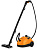 Пароочиститель напольный Kitfort КТ-9136-2 1500Вт черный/оранжевый