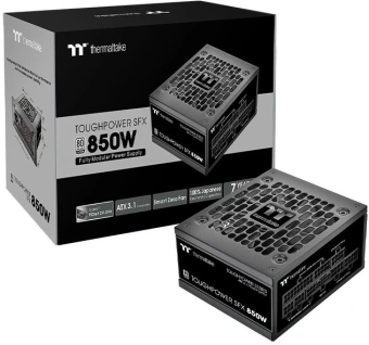 Блок питания Thermaltake SFX 850W Toughpower SFX850 Gen.5 80+ platinum 24pin APFC 90mm fan 3xSATA Cab Manag RTL - купить недорого с доставкой в интернет-магазине