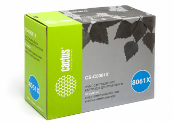 Картридж лазерный Cactus CS-C8061X C8061X черный (10000стр.) для HP LaserJet 4100/4000/4050 - купить недорого с доставкой в интернет-магазине