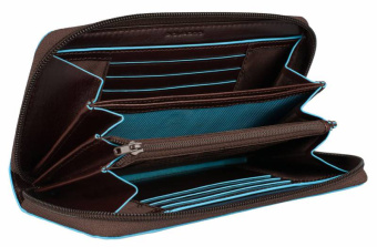 Кошелек женский Piquadro Blue Square PD3229B2R/N черный натур.кожа - купить недорого с доставкой в интернет-магазине