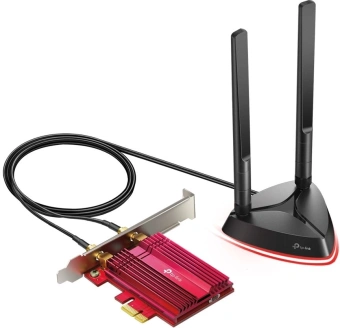 Сетевой адаптер Wi-Fi + Bluetooth TP-Link Archer TX3000E AX3000 PCI Express (ант.внеш.съем) 2ант. - купить недорого с доставкой в интернет-магазине